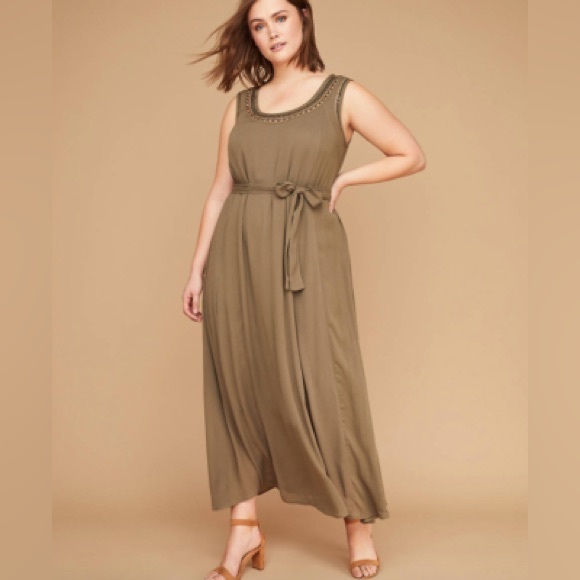 Lane Bryant Dresses & Skirts - EUC Lane Bryant Woven Embellished Maxi Dress 14/16